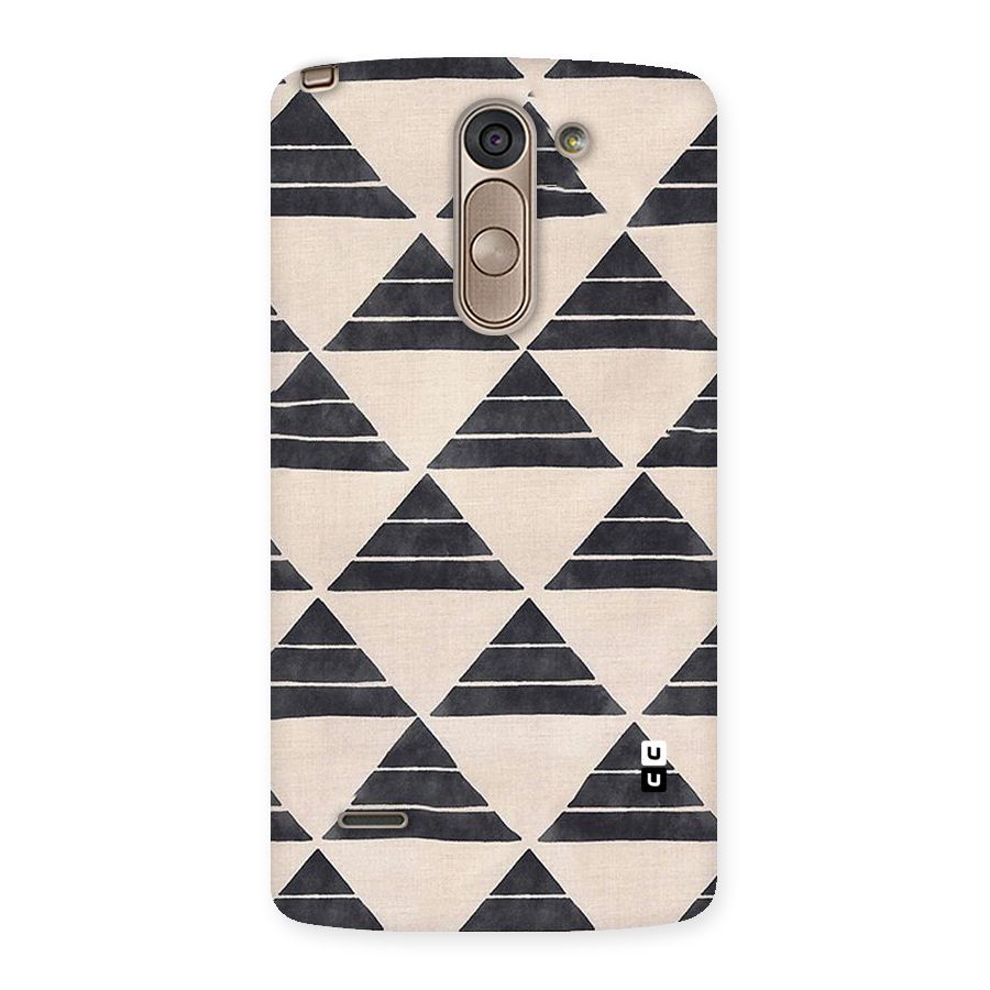 Black Slant Triangles Back Case for LG G3 Stylus