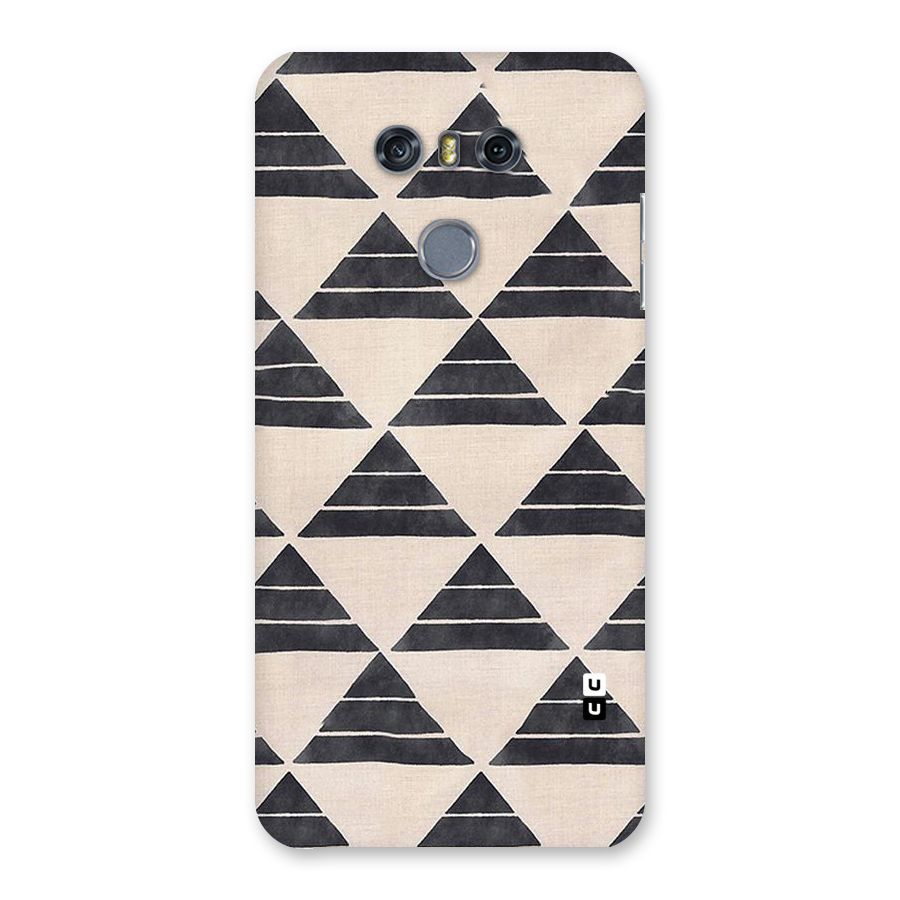 Black Slant Triangles Back Case for LG G6