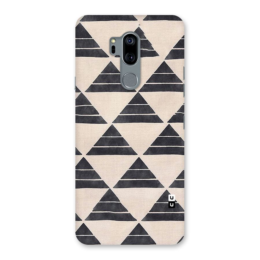 Black Slant Triangles Back Case for LG G7