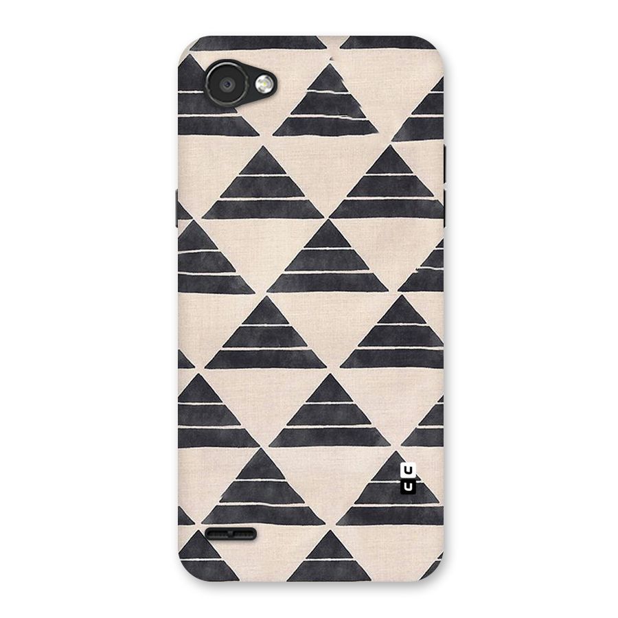 Black Slant Triangles Back Case for LG Q6
