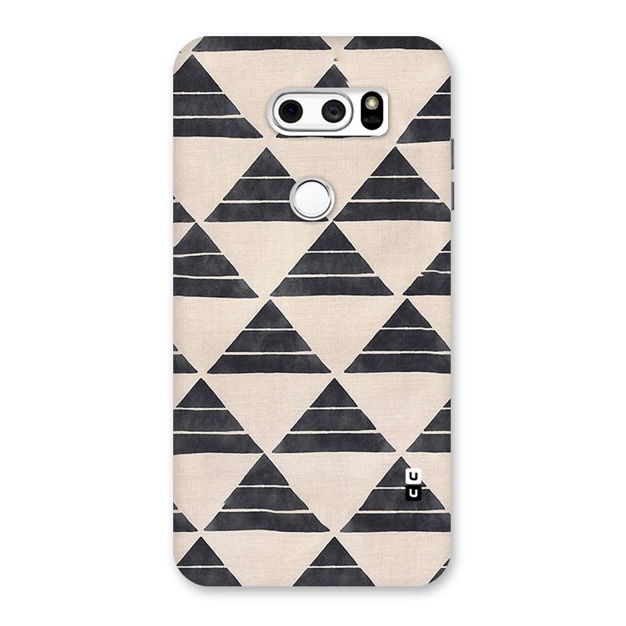 Black Slant Triangles Back Case for LG V30