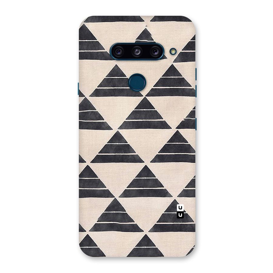 Black Slant Triangles Back Case for LG  V40 ThinQ