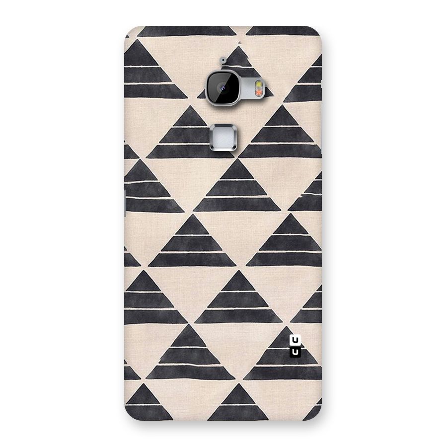 Black Slant Triangles Back Case for LeTv Le Max