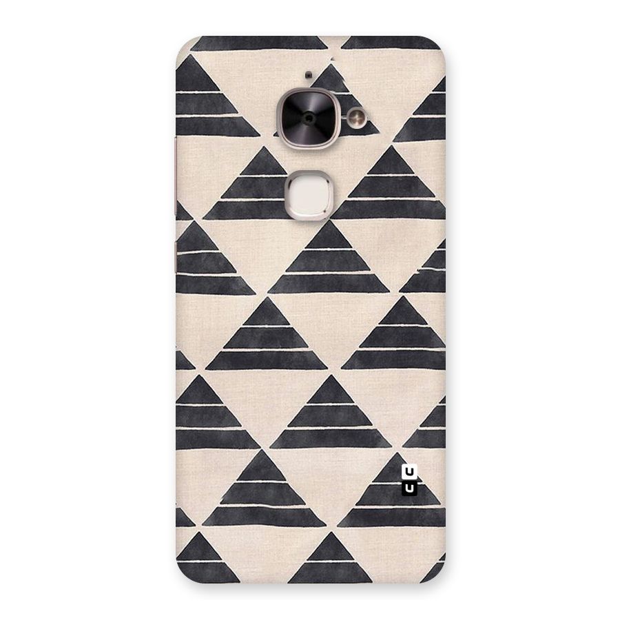 Black Slant Triangles Back Case for Le 2