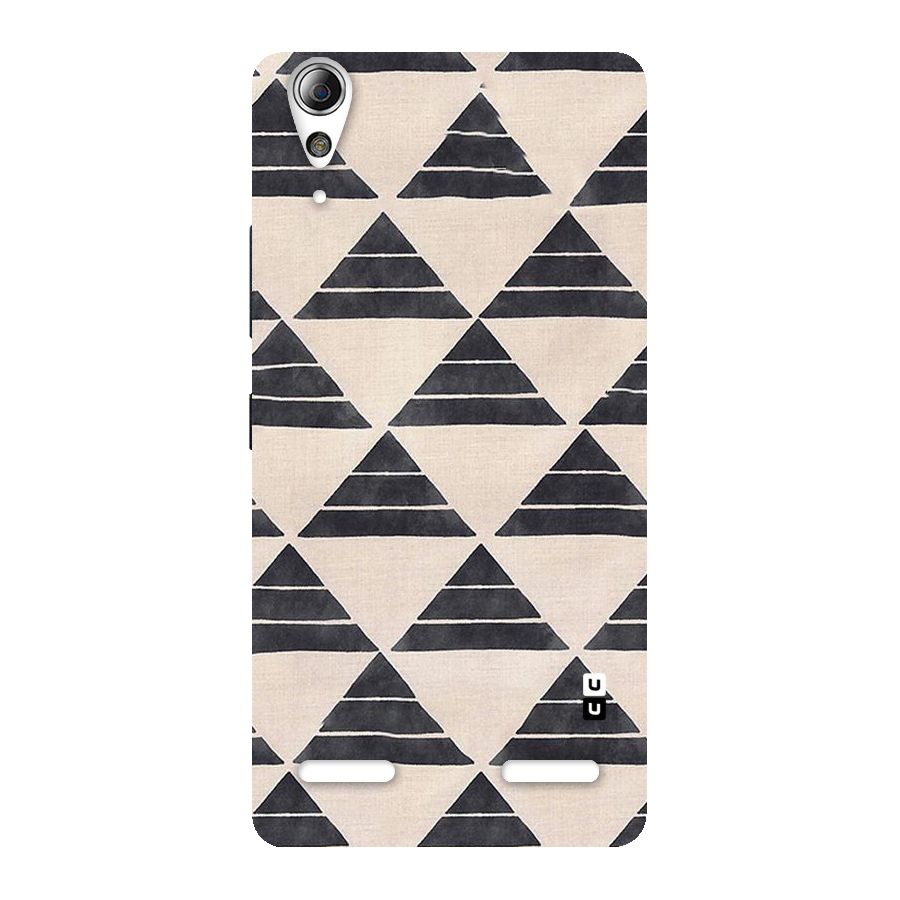 Black Slant Triangles Back Case for Lenovo A6000 Plus