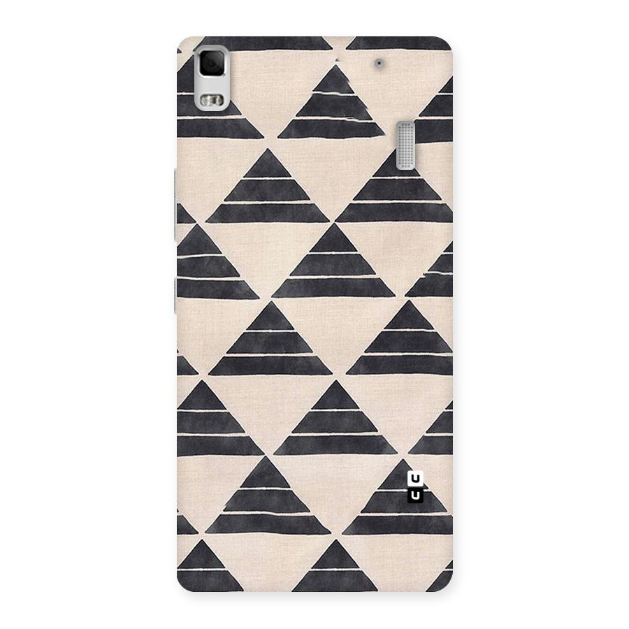 Black Slant Triangles Back Case for Lenovo K3 Note
