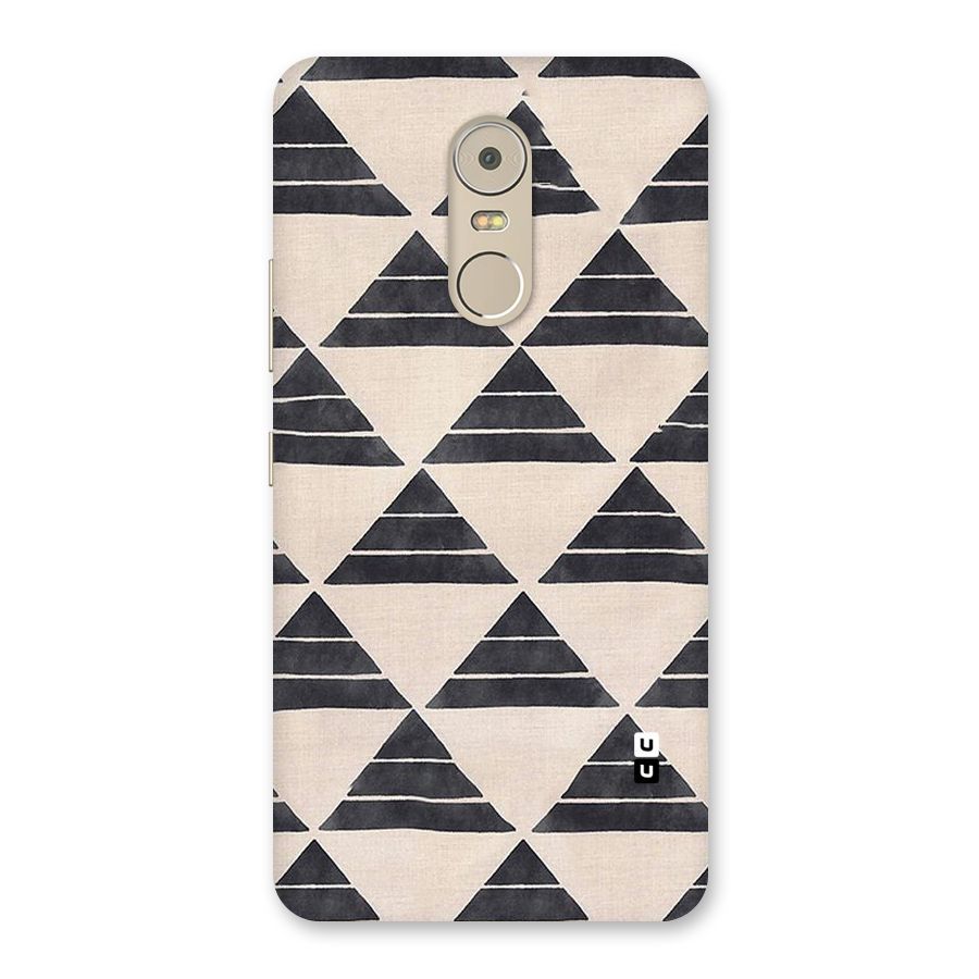Black Slant Triangles Back Case for Lenovo K6 Note
