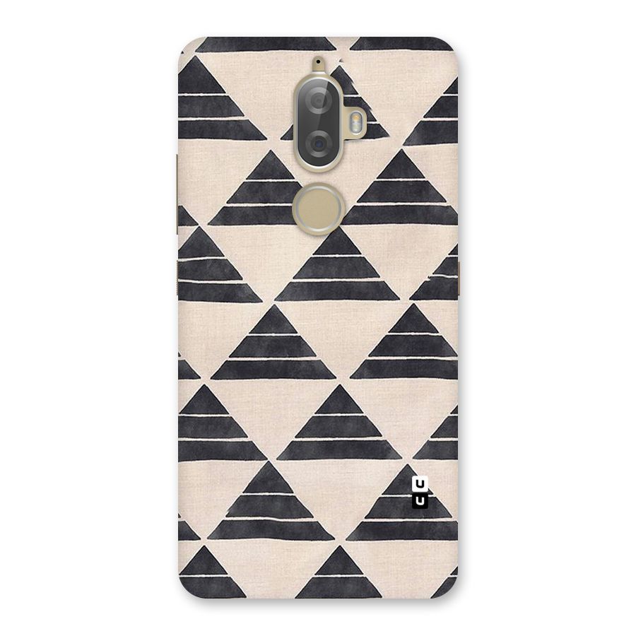 Black Slant Triangles Back Case for Lenovo K8 Plus