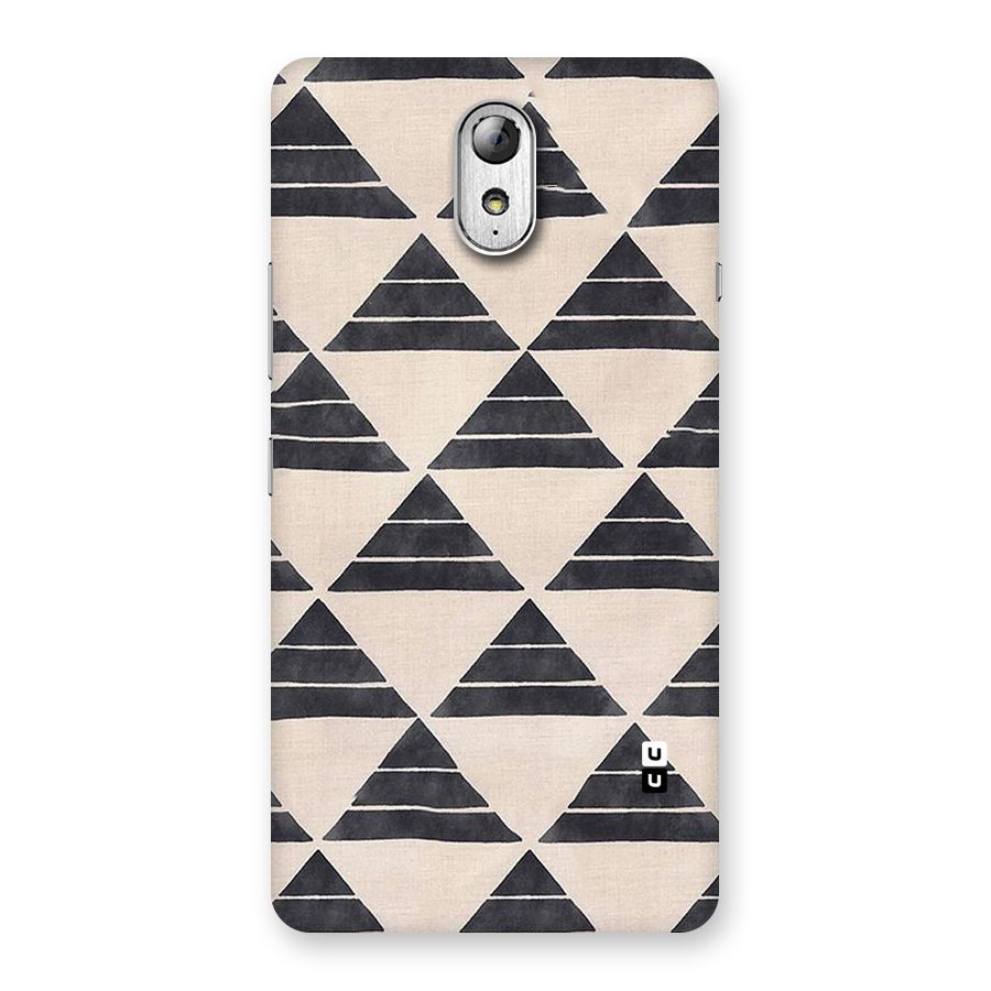 Black Slant Triangles Back Case for Lenovo Vibe P1M