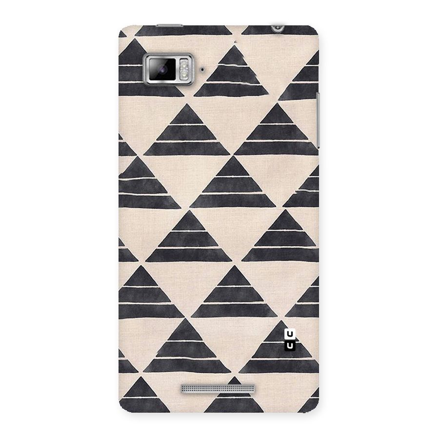 Black Slant Triangles Back Case for Lenovo Vibe Z K910