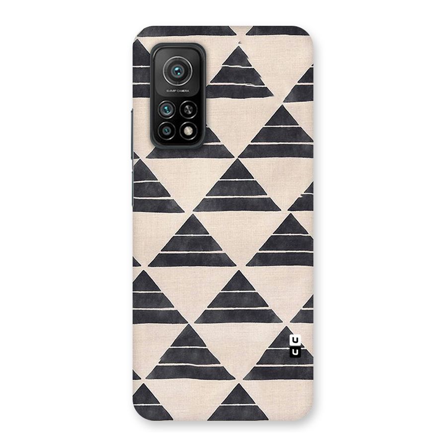 Black Slant Triangles Back Case for Mi 10T Pro 5G