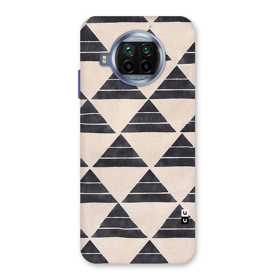 Black Slant Triangles Back Case for Mi 10i