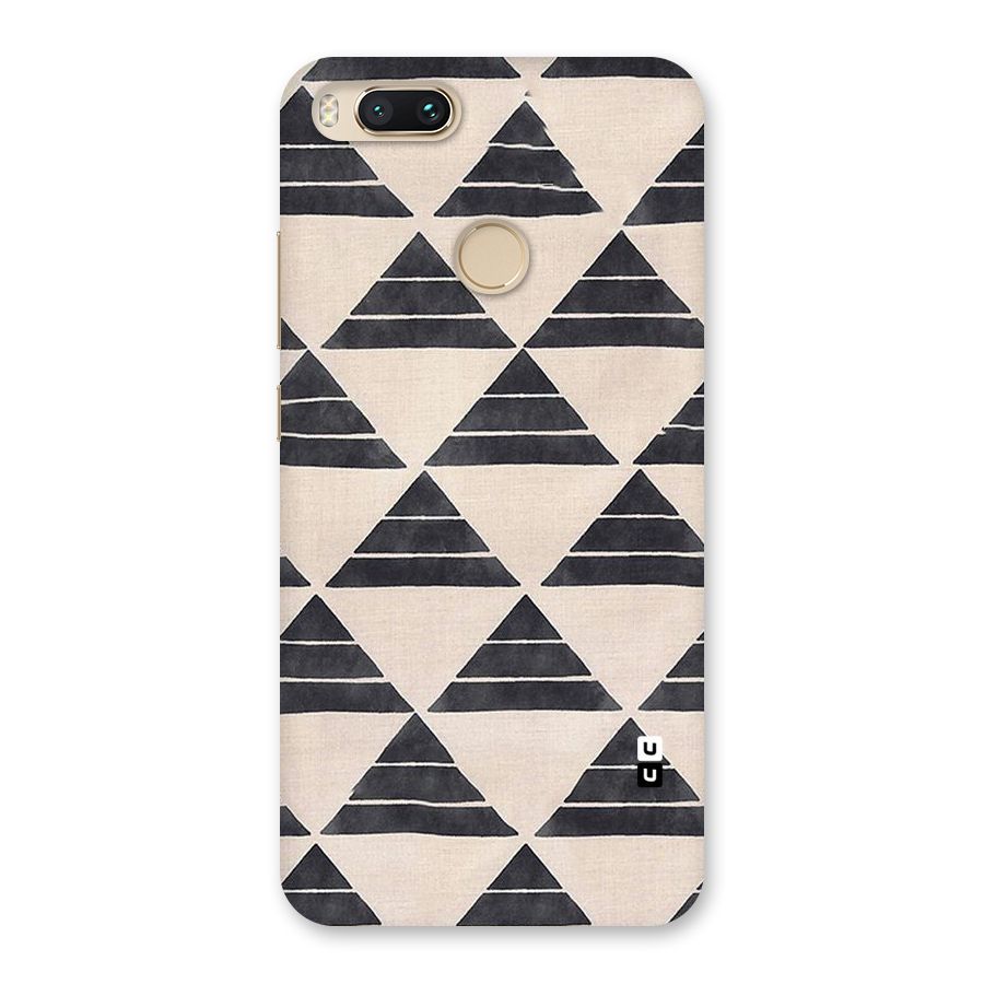 Black Slant Triangles Back Case for Mi A1