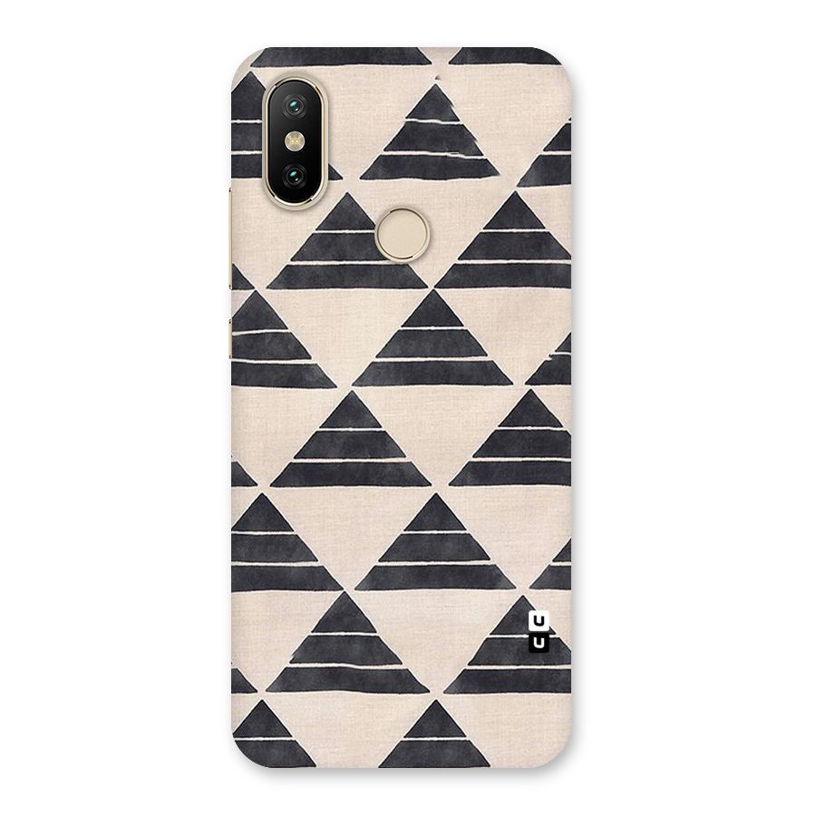 Black Slant Triangles Back Case for Mi A2