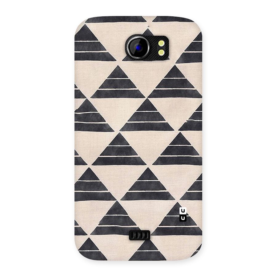 Black Slant Triangles Back Case for Micromax Canvas 2 A110