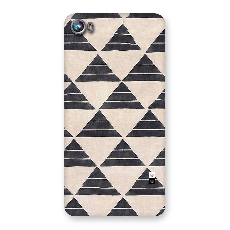 Black Slant Triangles Back Case for Micromax Canvas Fire 4 A107