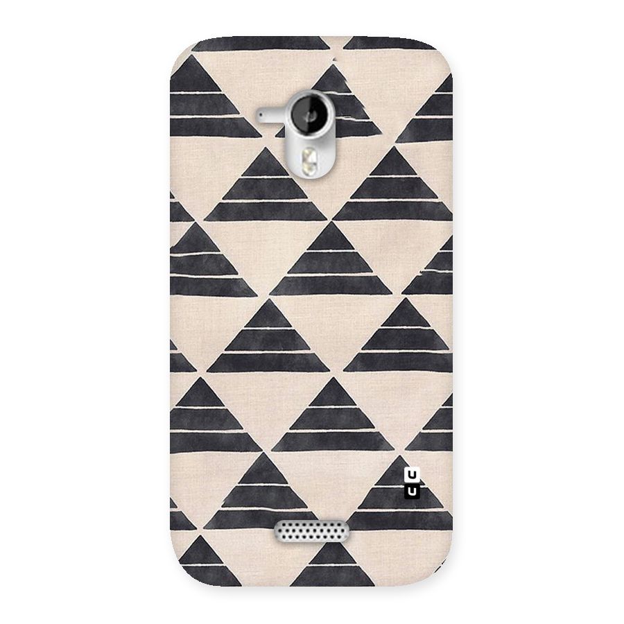 Black Slant Triangles Back Case for Micromax Canvas HD A116
