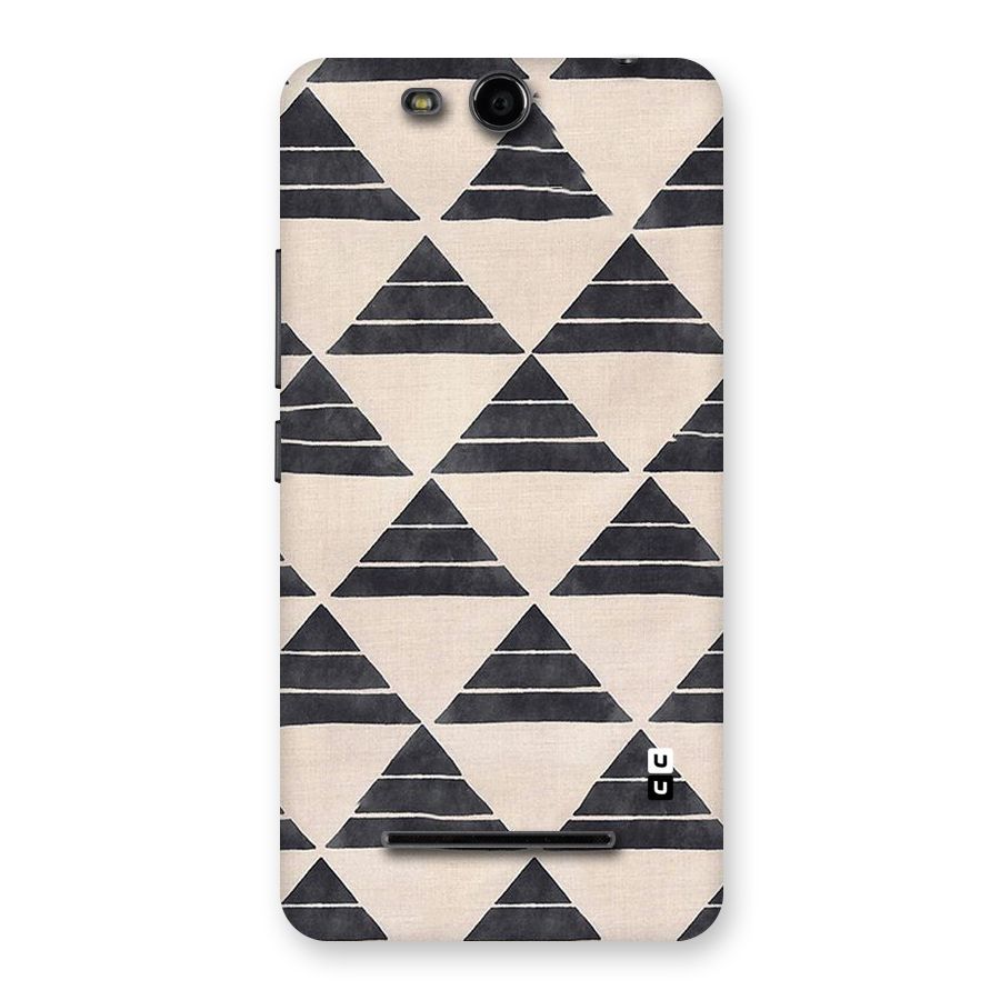 Black Slant Triangles Back Case for Micromax Canvas Juice 3 Q392