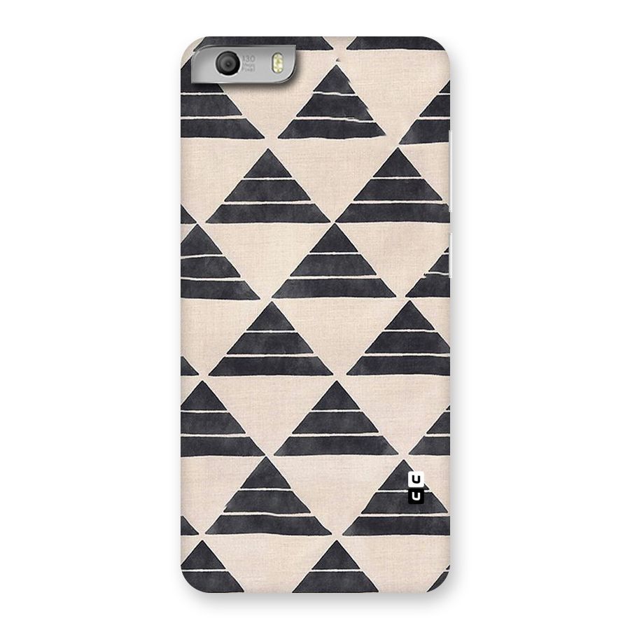 Black Slant Triangles Back Case for Micromax Canvas Knight 2