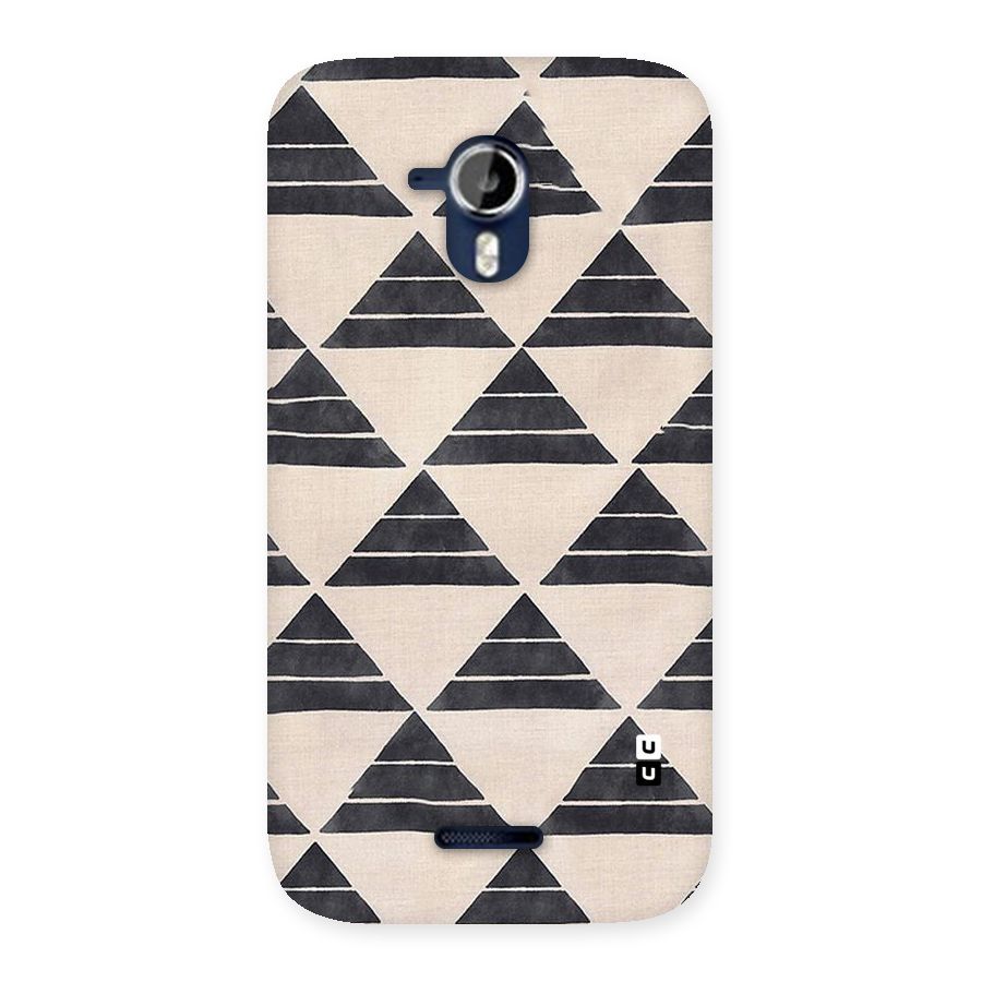 Black Slant Triangles Back Case for Micromax Canvas Magnus A117