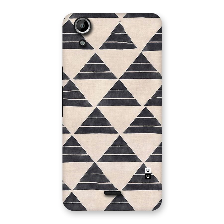Black Slant Triangles Back Case for Micromax Canvas Selfie Lens Q345