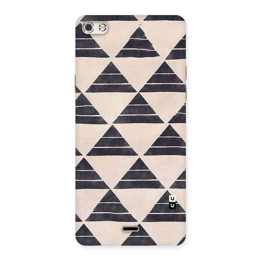 Black Slant Triangles Back Case for Micromax Canvas Silver 5
