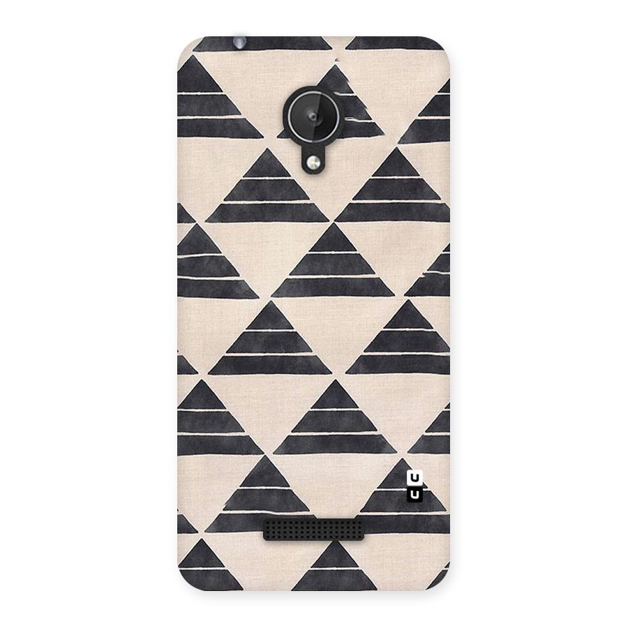 Black Slant Triangles Back Case for Micromax Canvas Spark Q380