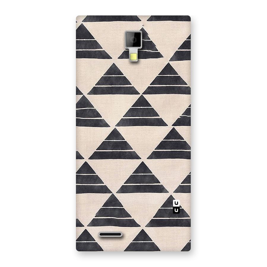 Black Slant Triangles Back Case for Micromax Canvas Xpress A99