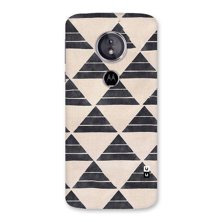 Black Slant Triangles Back Case for Moto E5