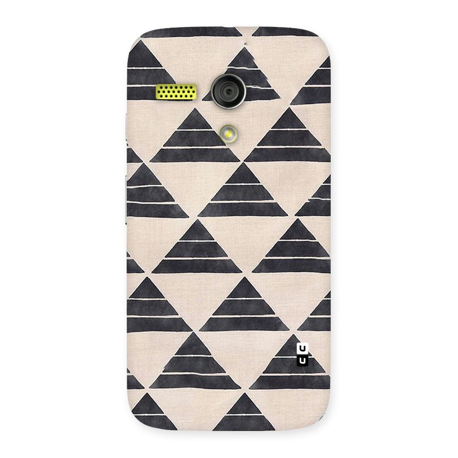 Black Slant Triangles Back Case for Moto G
