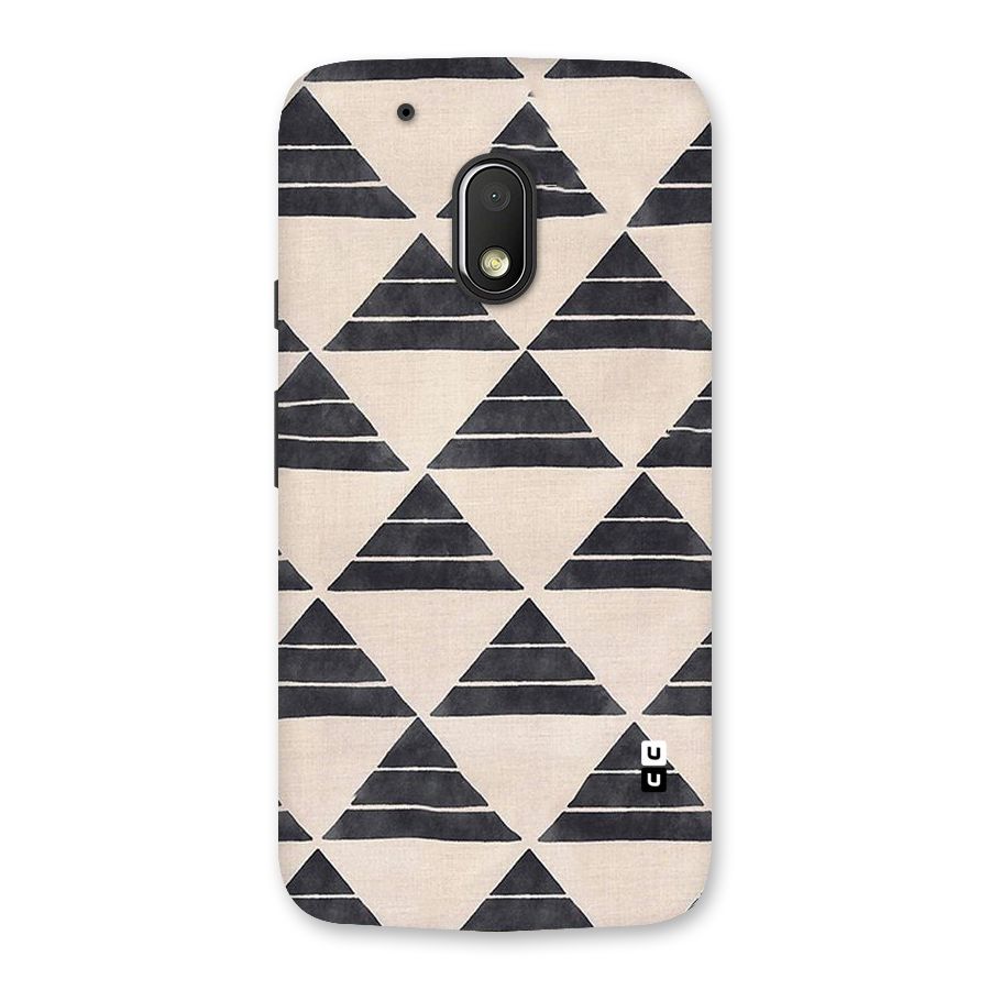 Black Slant Triangles Back Case for Moto G4 Play