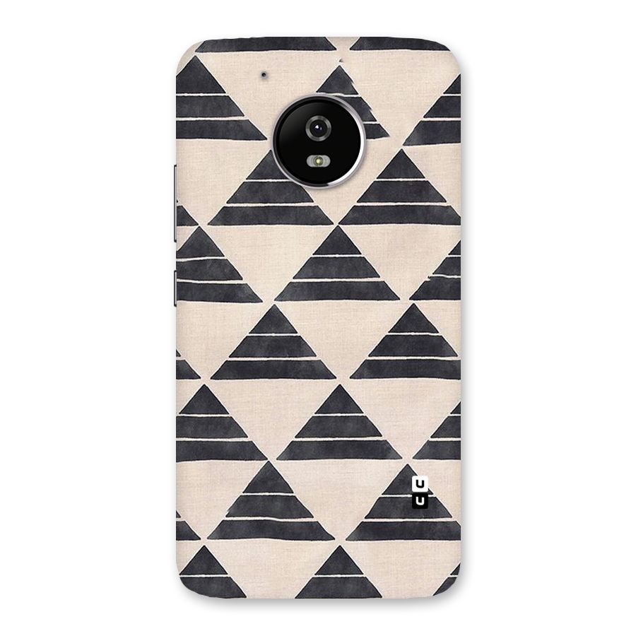 Black Slant Triangles Back Case for Moto G5