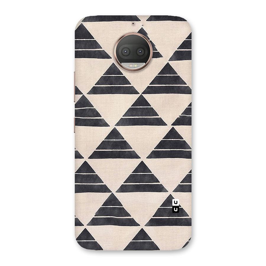 Black Slant Triangles Back Case for Moto G5s Plus