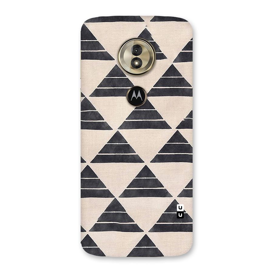 Black Slant Triangles Back Case for Moto G6 Play