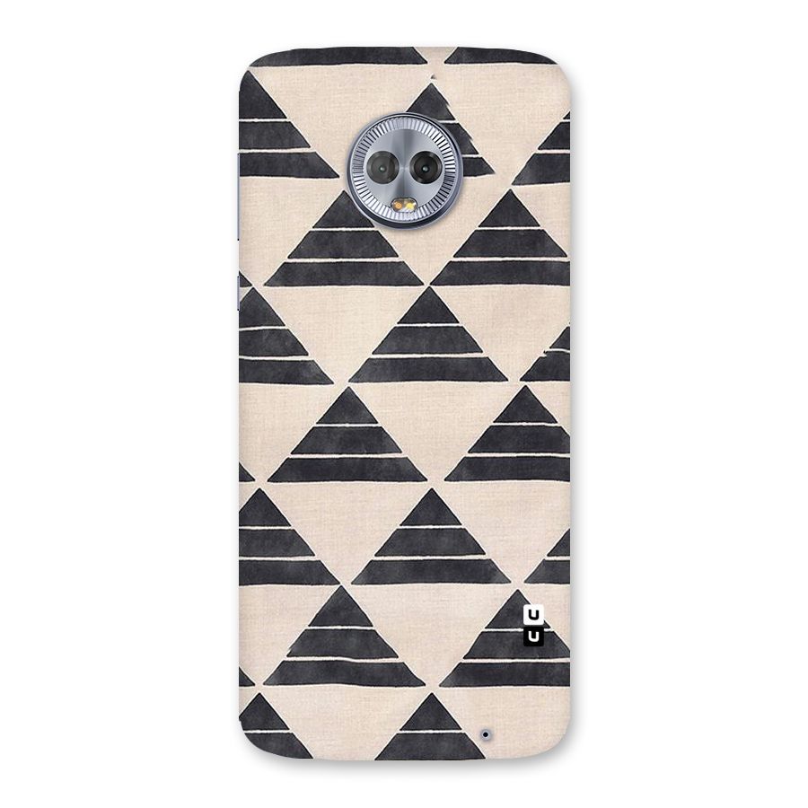 Black Slant Triangles Back Case for Moto G6 Plus