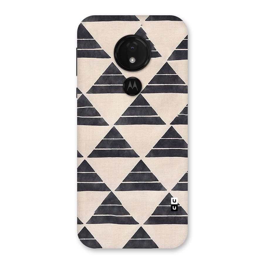 Black Slant Triangles Back Case for Moto G7 Power