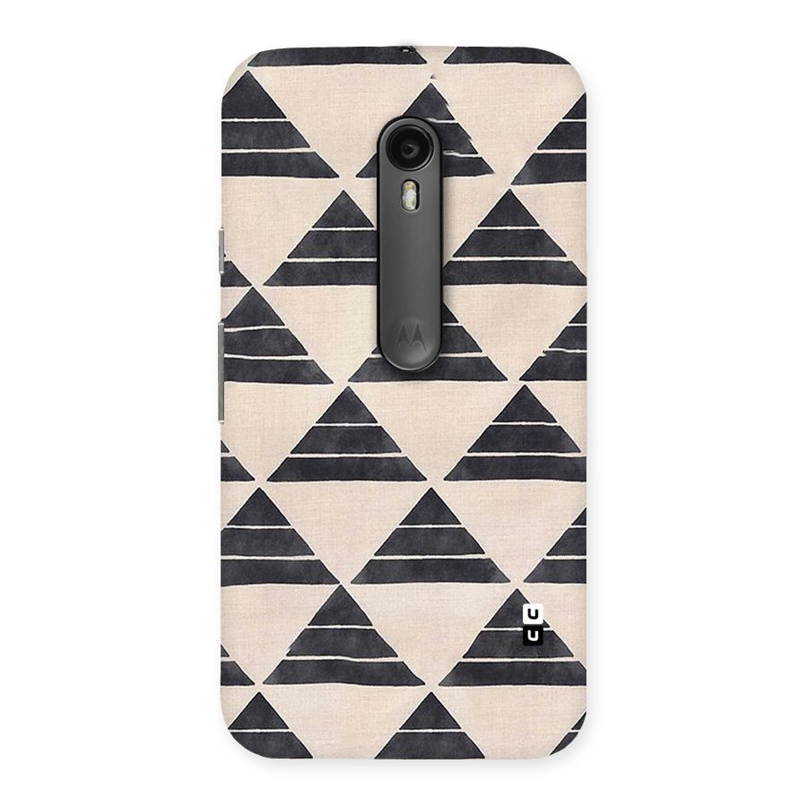 Black Slant Triangles Back Case for Moto G Turbo
