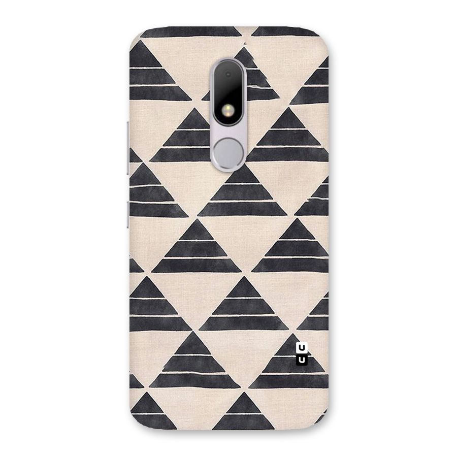 Black Slant Triangles Back Case for Moto M