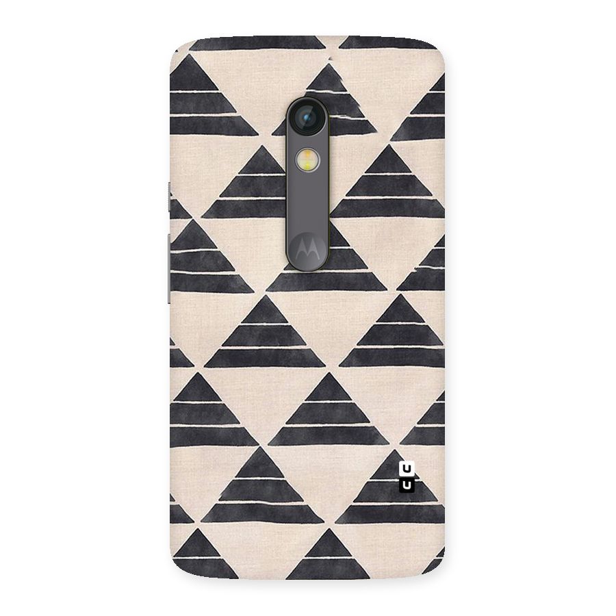 Black Slant Triangles Back Case for Moto X Play