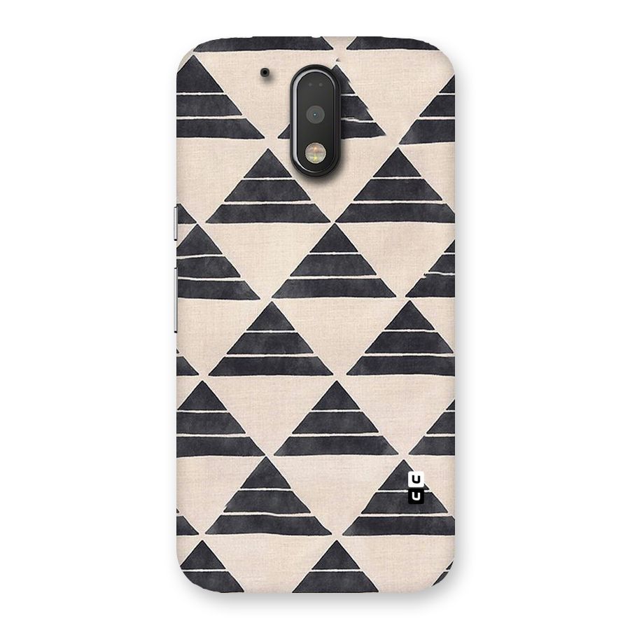 Black Slant Triangles Back Case for Motorola Moto G4 Plus