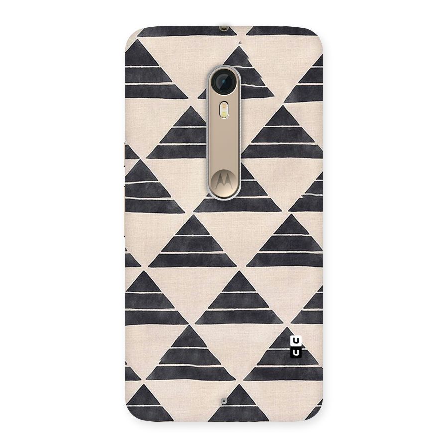 Black Slant Triangles Back Case for Motorola Moto X Style
