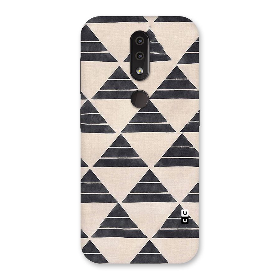 Black Slant Triangles Back Case for Nokia 4.2
