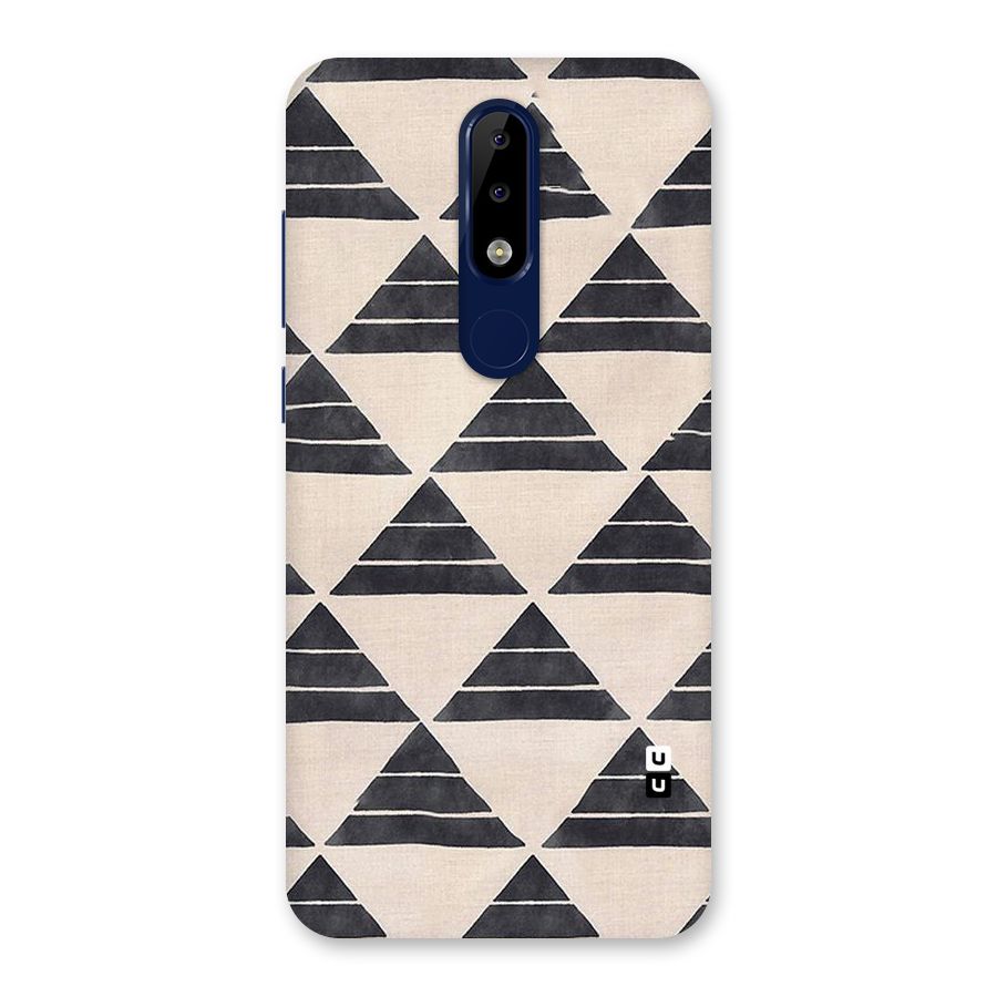 Black Slant Triangles Back Case for Nokia 5.1 Plus