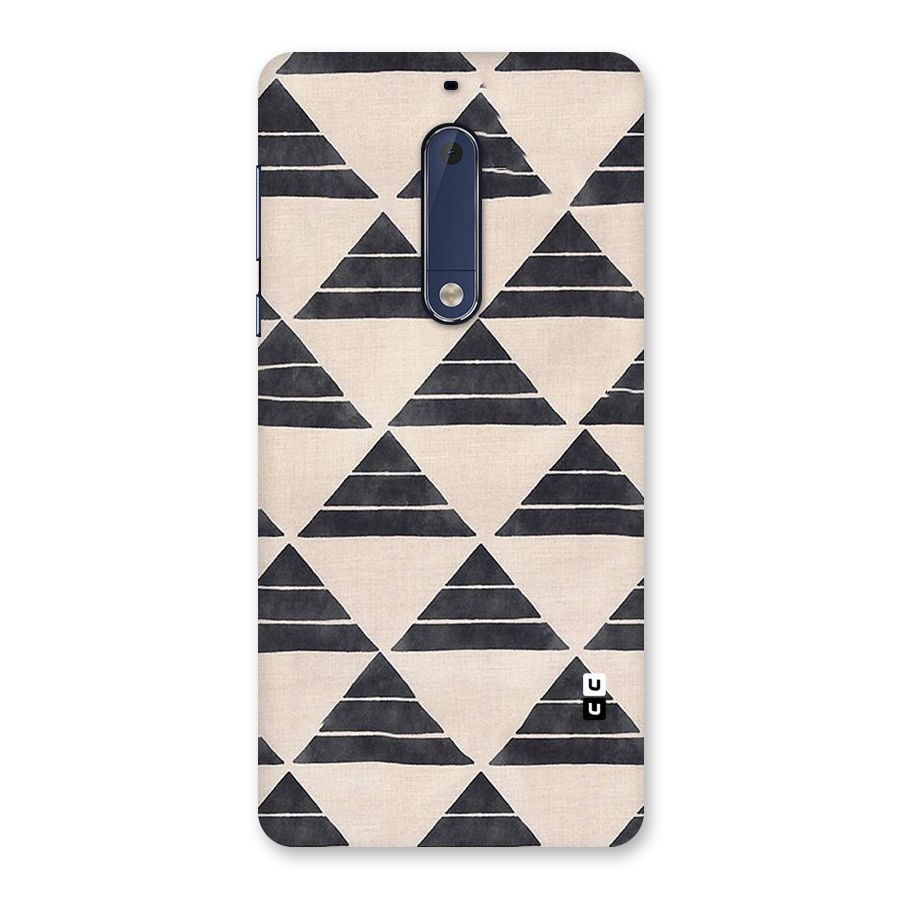 Black Slant Triangles Back Case for Nokia 5