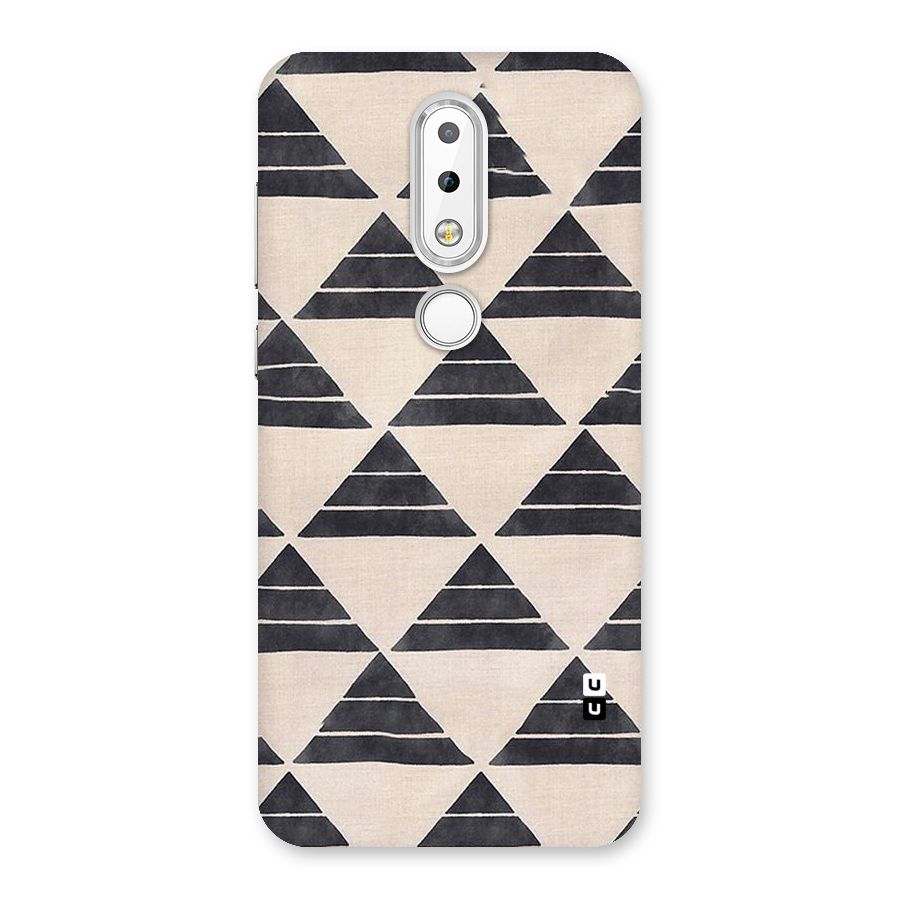 Black Slant Triangles Back Case for Nokia 6.1 Plus