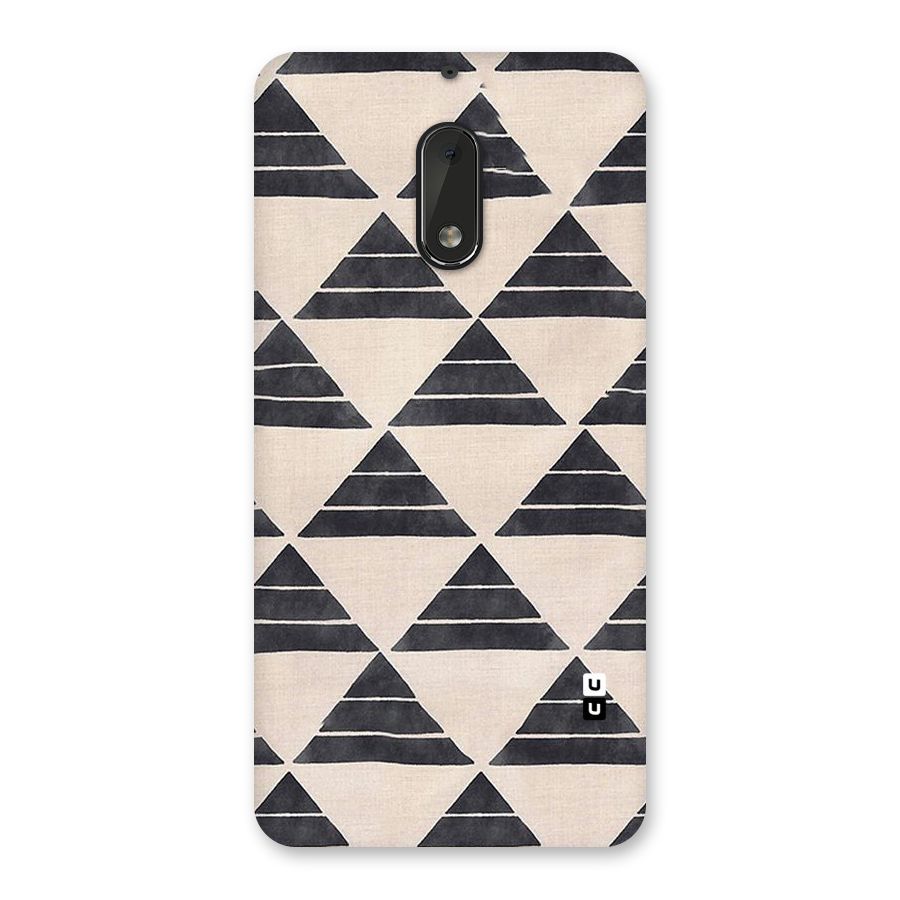Black Slant Triangles Back Case for Nokia 6