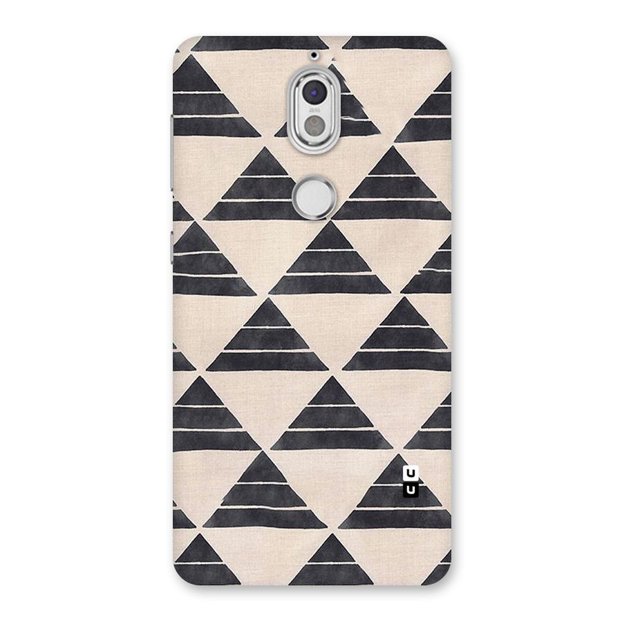 Black Slant Triangles Back Case for Nokia 7
