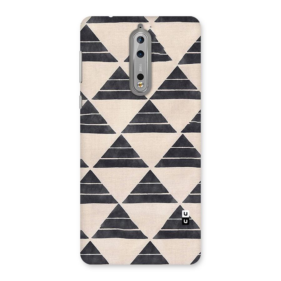 Black Slant Triangles Back Case for Nokia 8