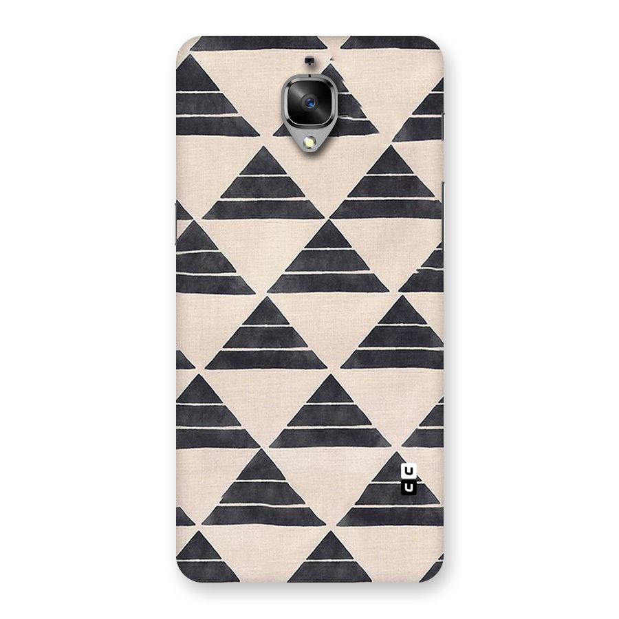 Black Slant Triangles Back Case for OnePlus 3
