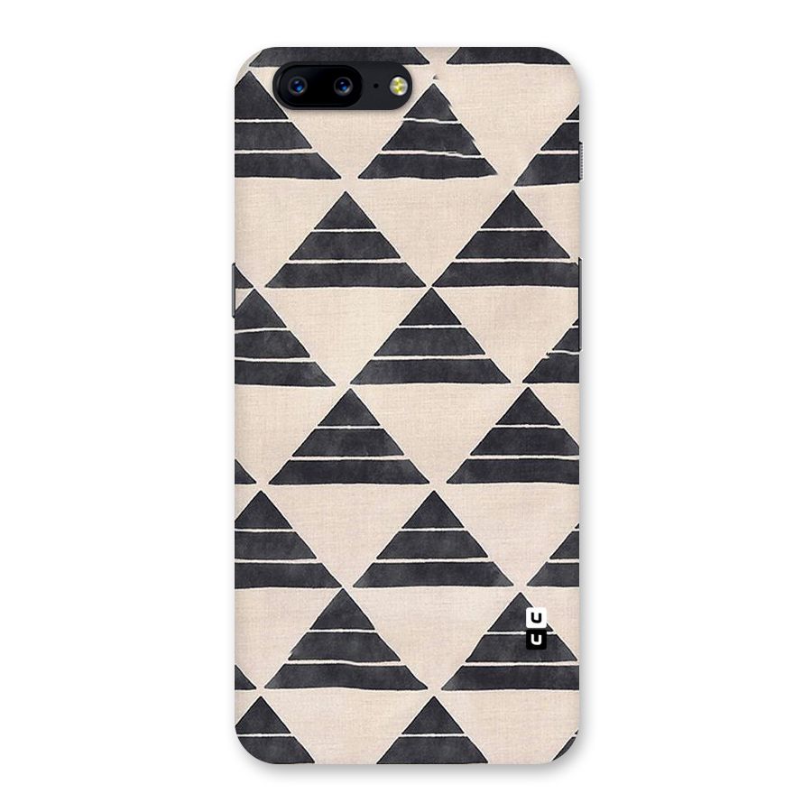 Black Slant Triangles Back Case for OnePlus 5